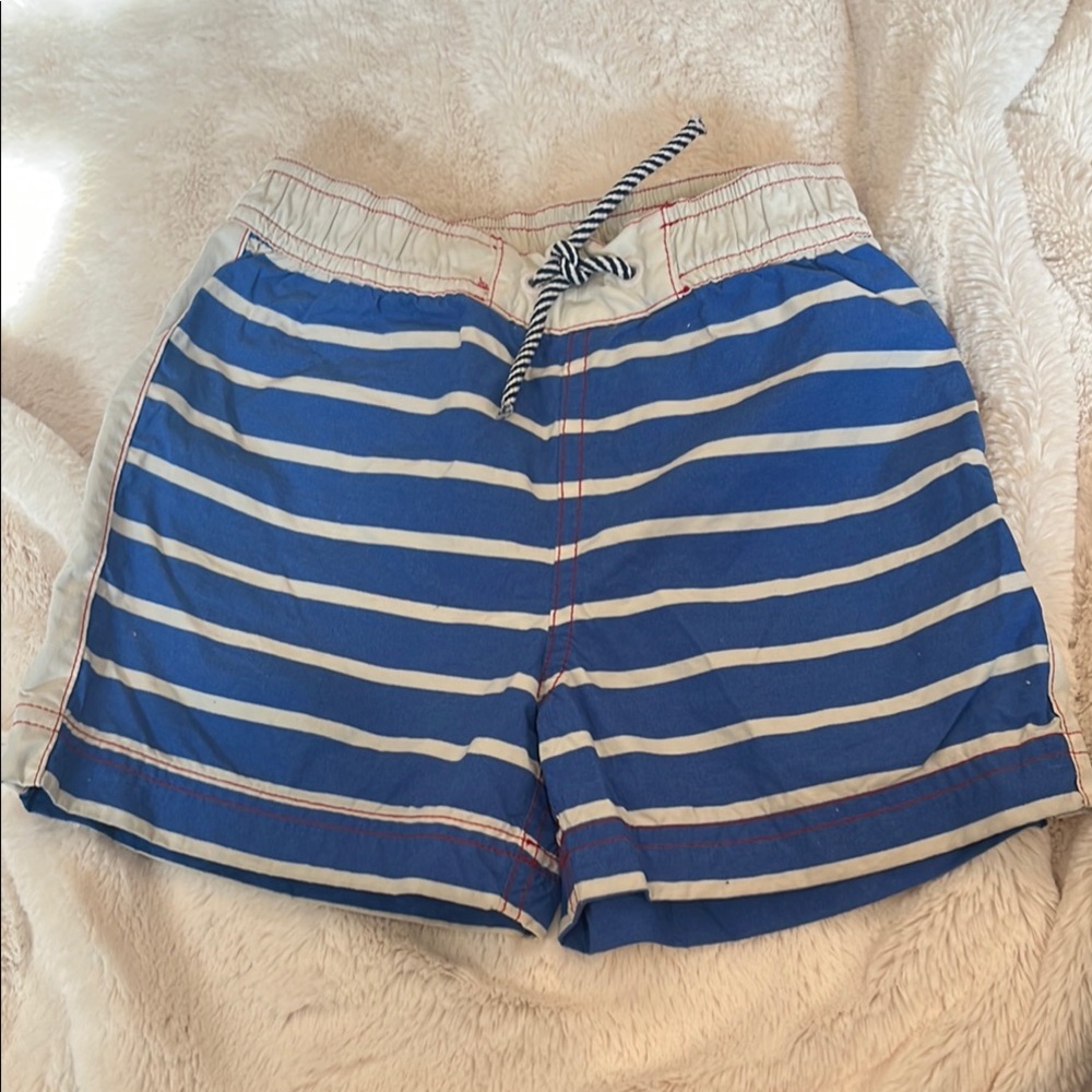 Blue and White Striped Petit Bateau bathing suit